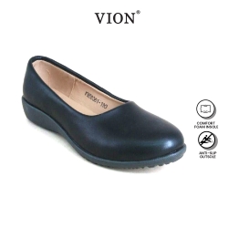 Black PVC Leather Hostel / Uniform / Formal Shoes Girls FM58361